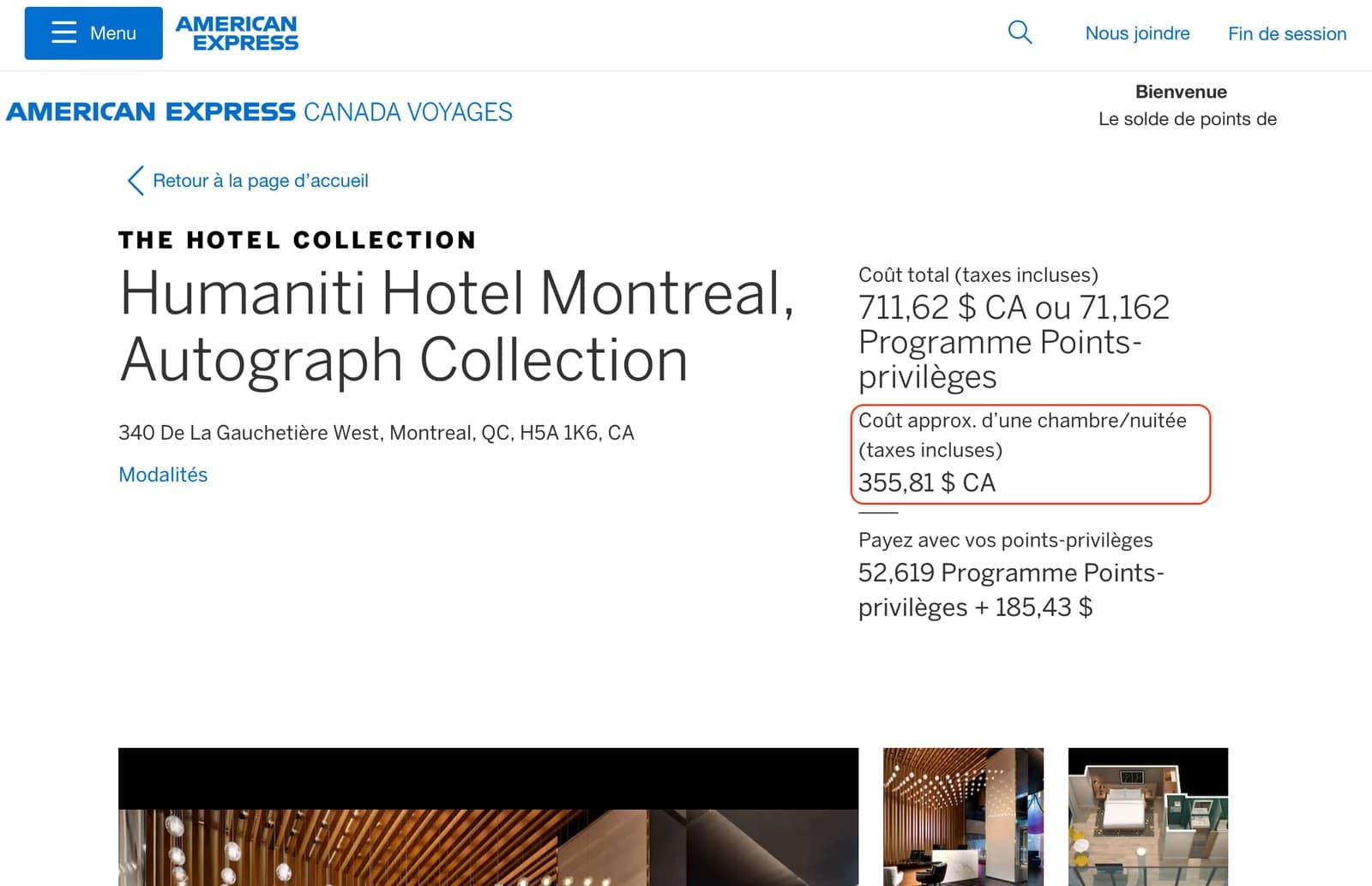 Comment fonctionne The Hotel Collection d’American Express - Prix Humaniti hotel collection FR