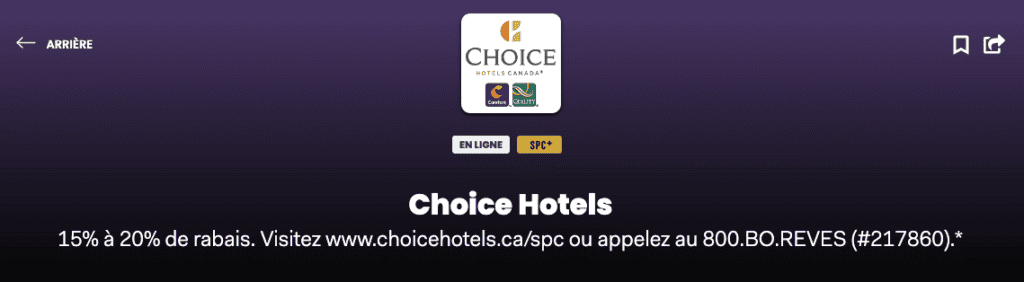 SPC choice hotels FR
