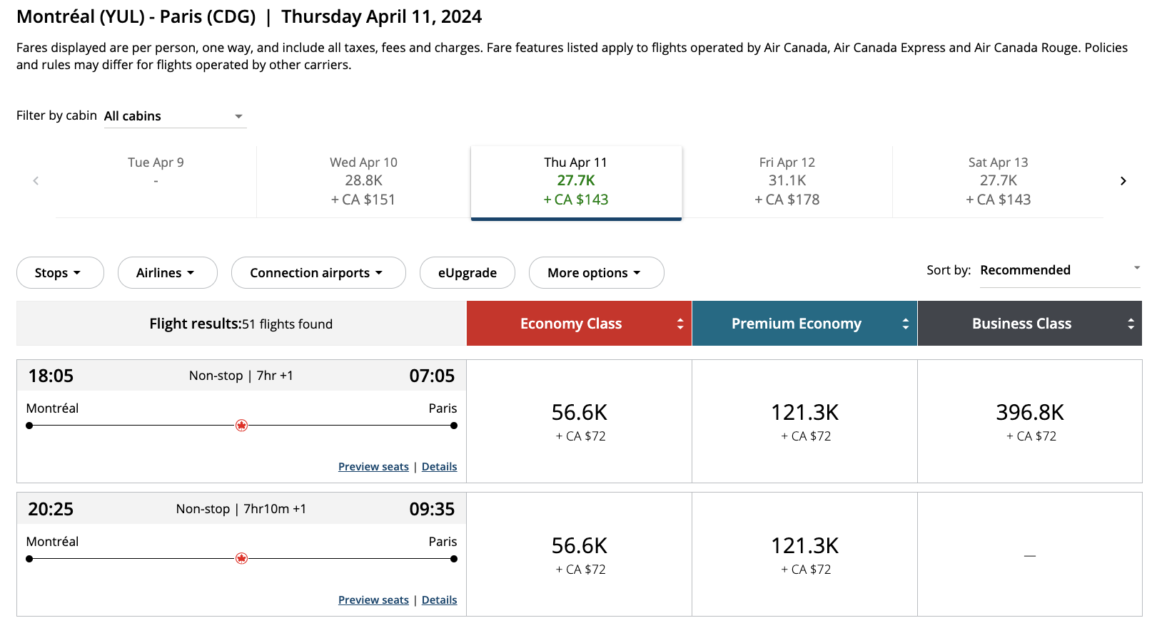 Bereavement and family urgency fares: how to save on airfare - YUL CDG Derniere minute FR Aeroplan