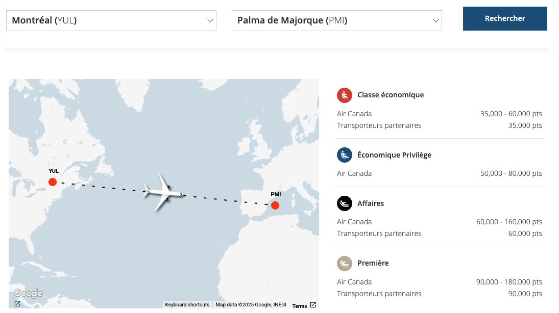 10 Destinations for Your 2026 Summer Vacation Using Aeroplan Points - YUL PMI majorque FR
