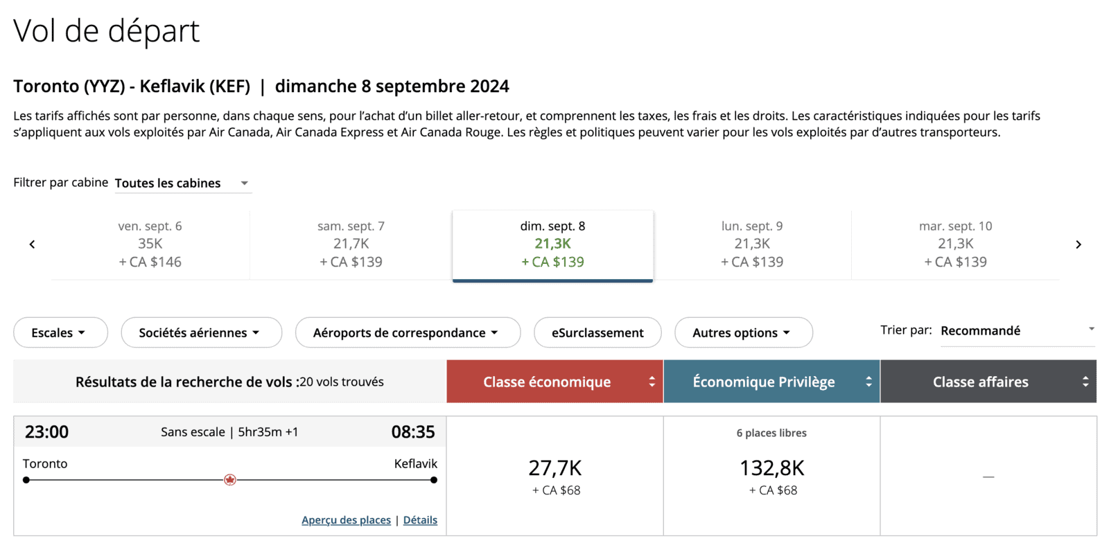 Planifier un voyage de A à Z avec les points Aéroplan - aeroplan reserver2 fr