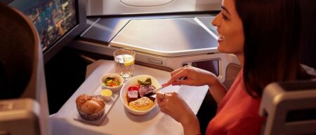 british airways business main meal service transformed