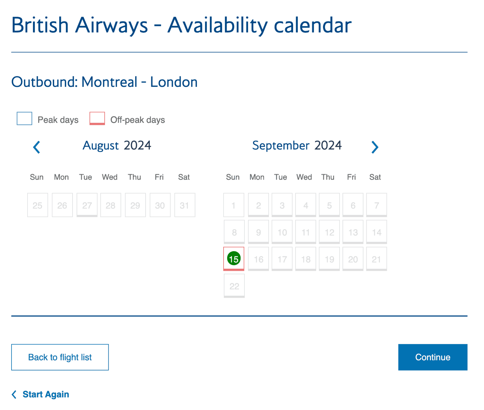 Avios&nbsp;: Réserver un billet prime sur British Airways - reservation avios ba9