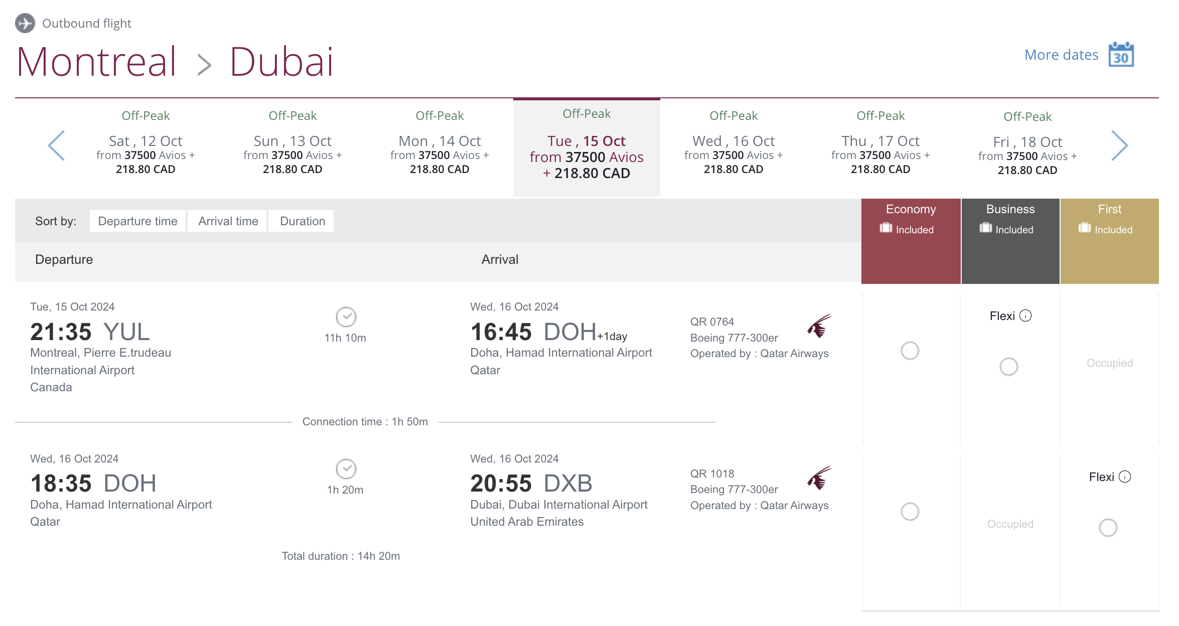 United Arab Emirates: must-do activities in Dubai - yul-doh-dxb-qr-fr