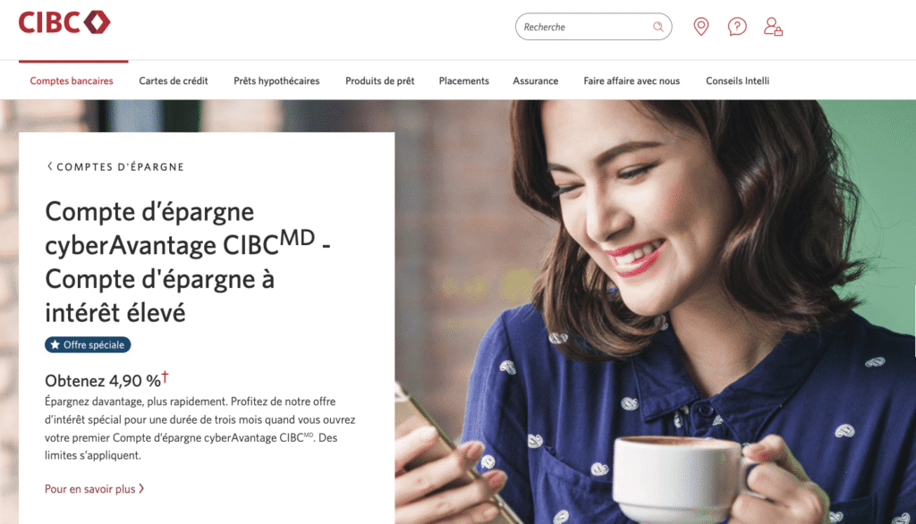 cibc compte epargne FR