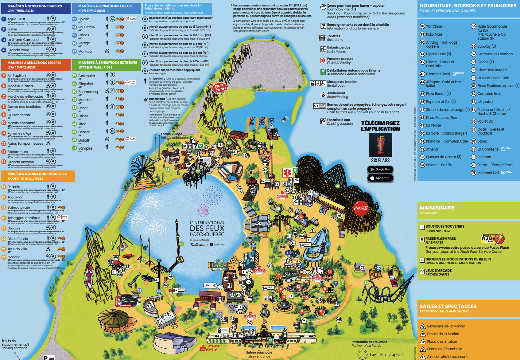 La Ronde: Your Guide to a Day of Entertainment in Montreal - la ronde 2025 map