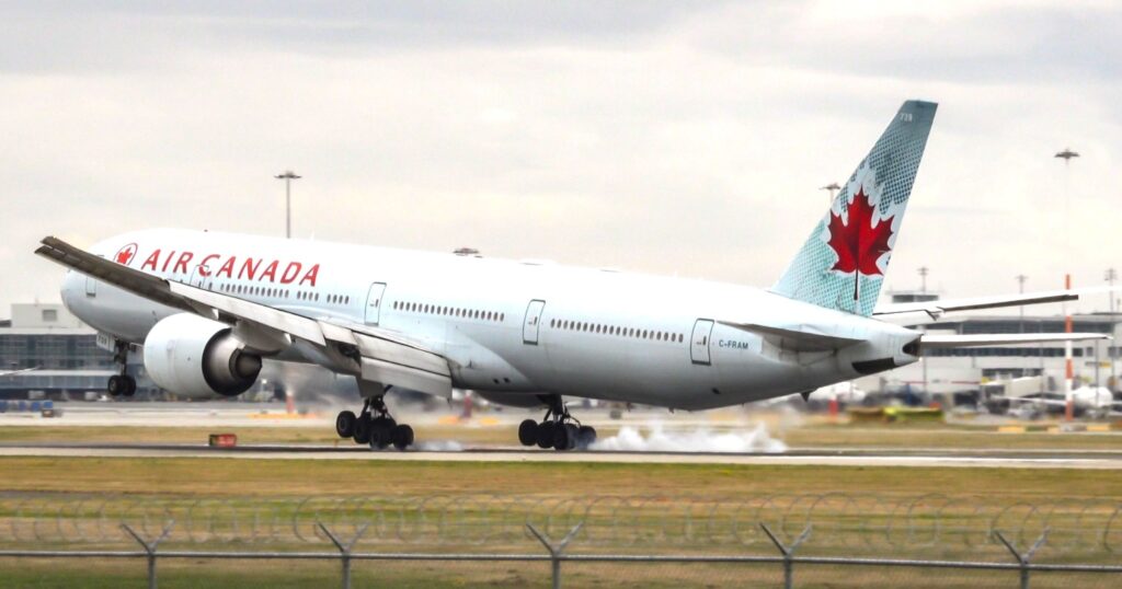 Un avion de la compagnie aérienne Air Canada