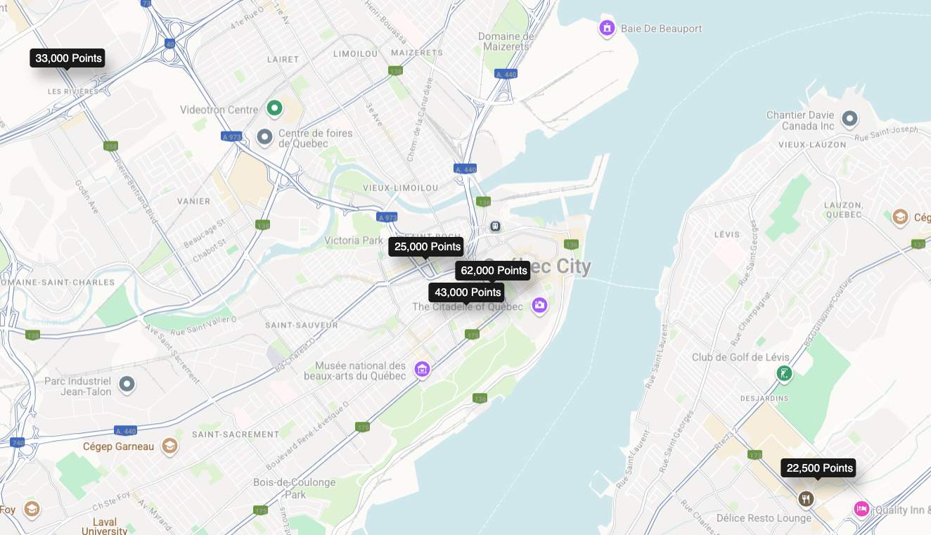 Marriott Bonvoy&nbsp;: Les meilleures destinations à moins de 100&nbsp;000 points - where to go quebec marriott