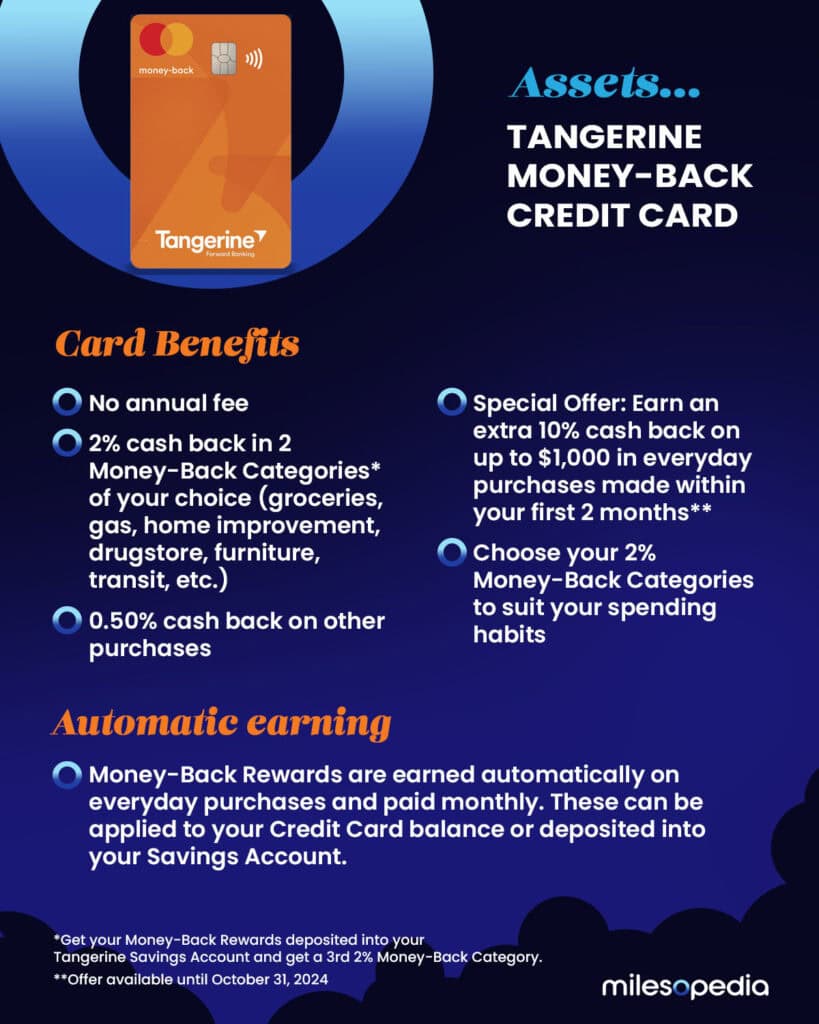 Atouts - Cartes de crédit Tangerine