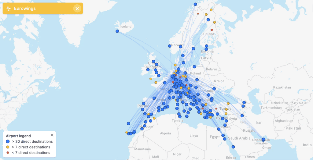 Eurowings low cost flightconnections