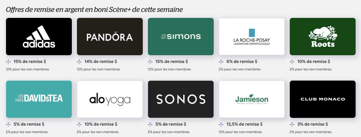 Promotion Rakuten et Scène+ : Jusqu’à 15% de remise en argent! - Rakuten FR