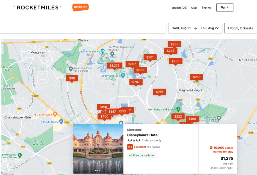 Rocketmiles-Disneyland Hotel