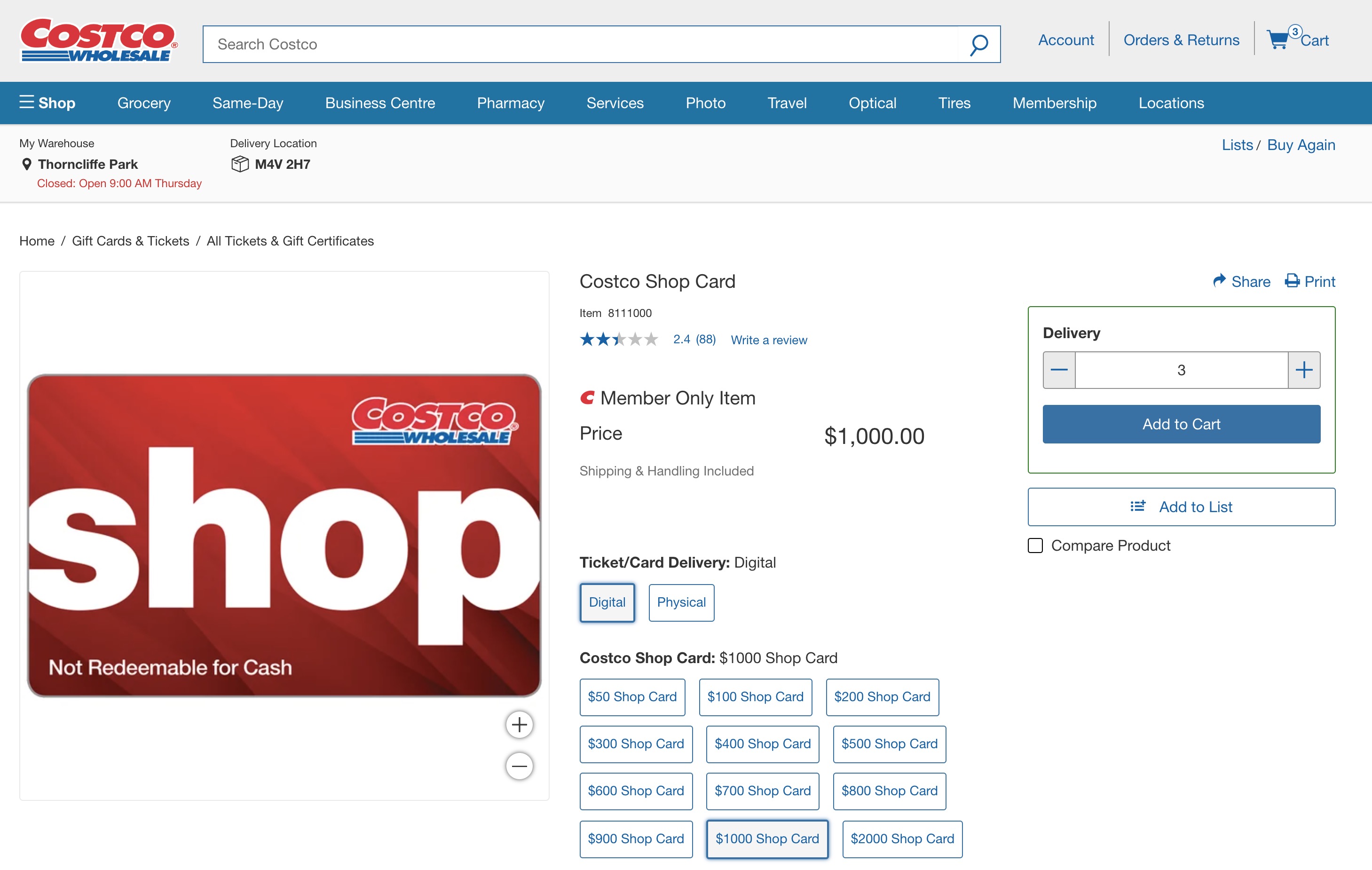 Get up to $450 in cash back per person at Costco! - Screenshot