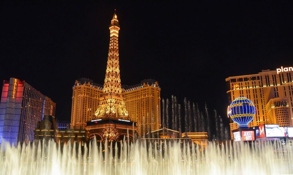 La ville de Las Vegas de nuit 