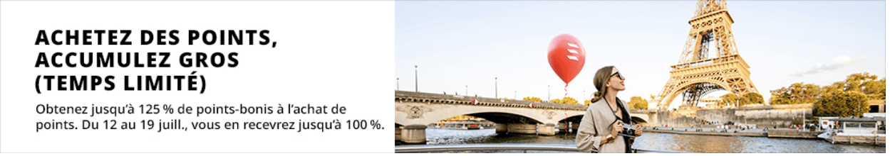 Achat de points Aéroplan&nbsp;: profitez d’un rabais allant jusqu’à 30?% - promotion AP FR