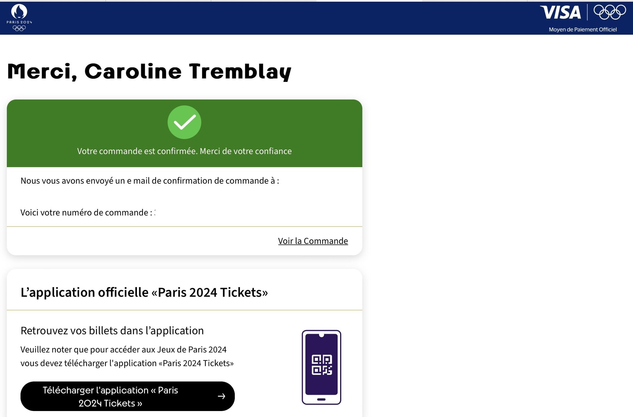 Jeux olympiques de Paris 2024&nbsp;: Mon expérience avec une carte VISA - Screenshot