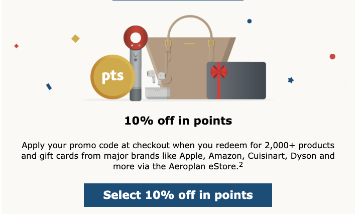 Reduction 10 en points aeroplan