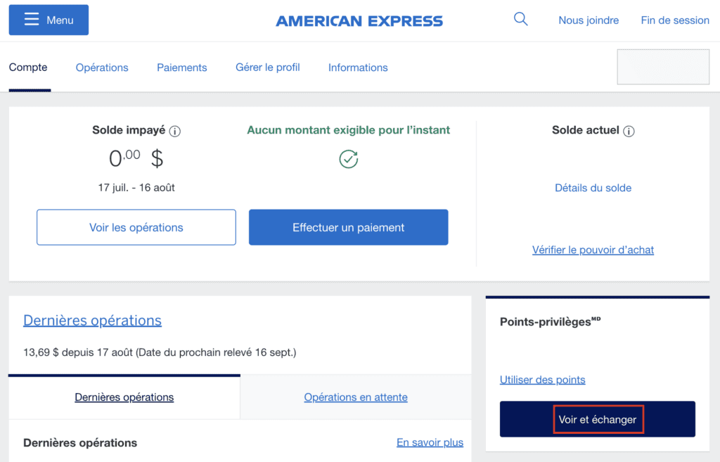 amex points 1 fr