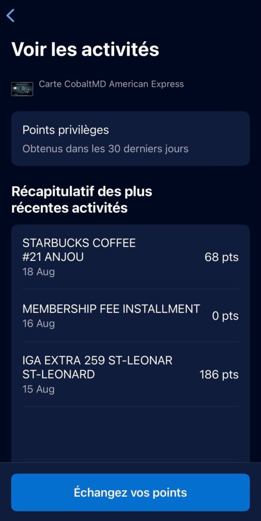 amex points app 3 fr