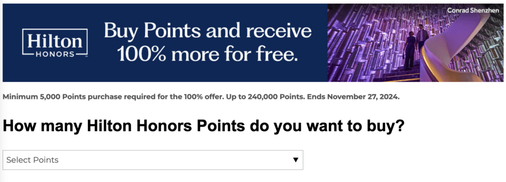 hilton honors promo