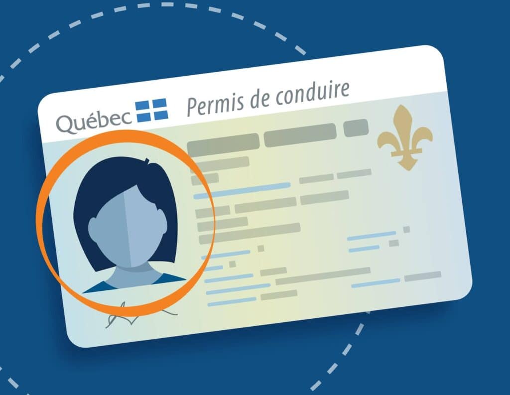 Une illustration d'un permis de conduire du Québec