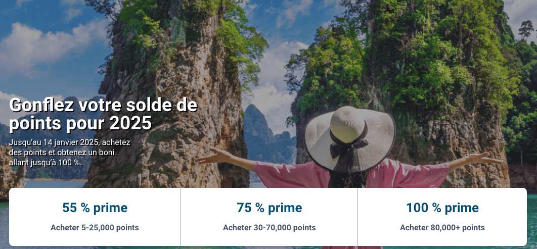 Acheter des points&nbsp;: est-ce que ça vaut la peine? - achat points aeroplan 100 janvier 2025