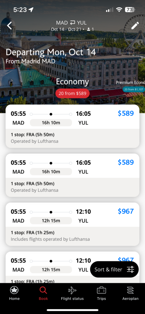 aeroplan app en 15