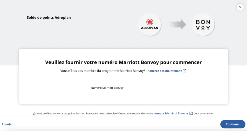 bonvoy aeroplan fr