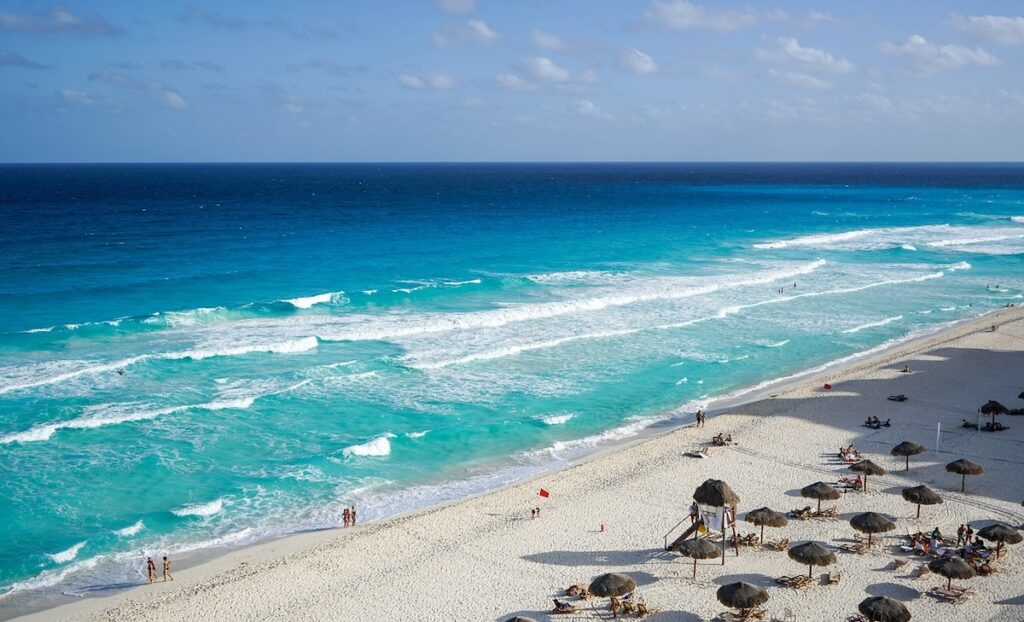 La plage de Cancun