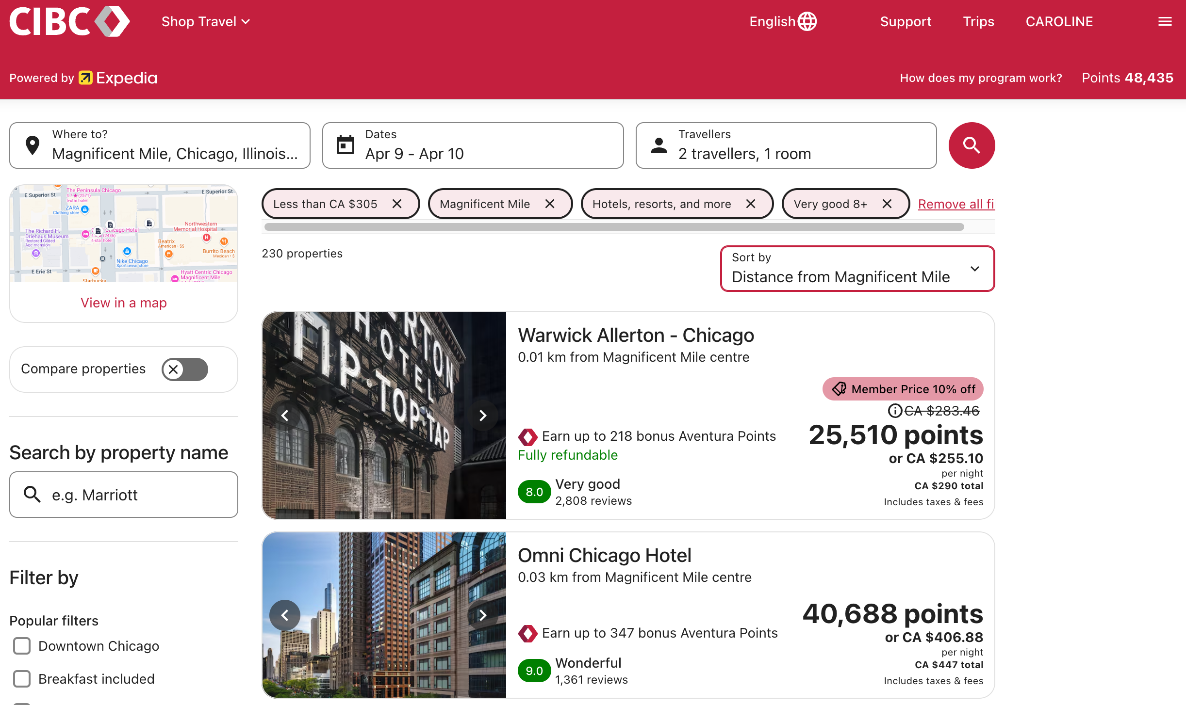 CIBC Aventura: How to use Aventura Points for Cheap Travel - CIBC Expedia FR