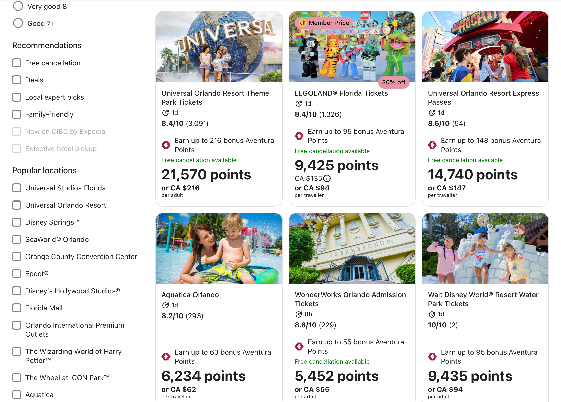CIBC Aventura: How to use Aventura Points for Cheap Travel - CIBC Expedia activites locales
