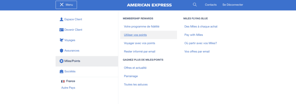 Comment transférer des points Membership Rewards vers des programmes de fidélité partenaires d'American Express