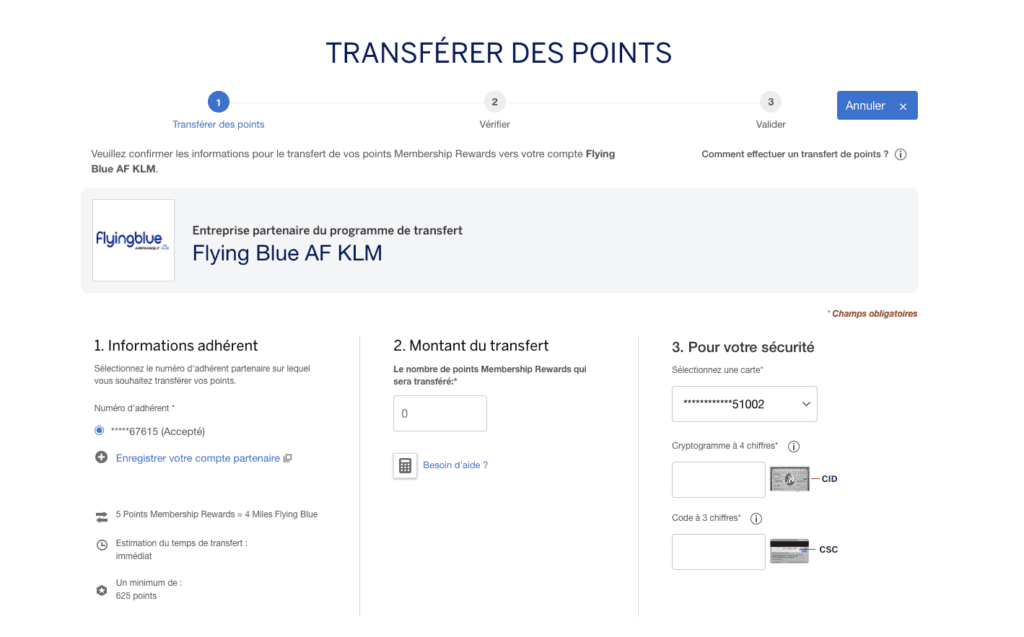 Comment transférer des points Membership Rewards vers des programmes de fidélité partenaires d'American Express