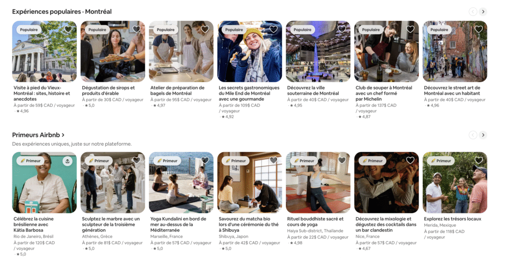 experiences airbnb FR