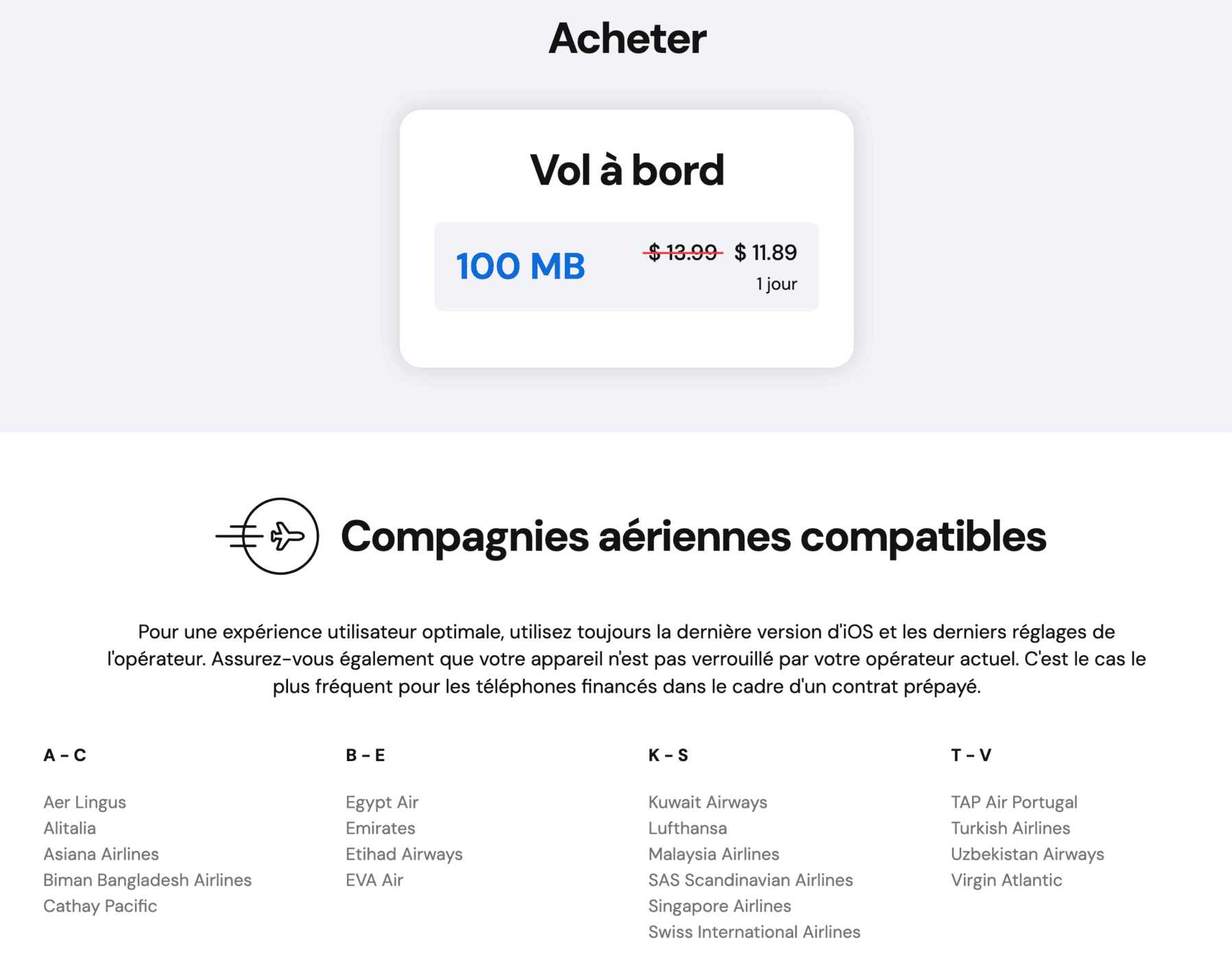 Quelles compagnies aériennes offrent du Wi-Fi à bord de leurs avions? - esim vol1 fr