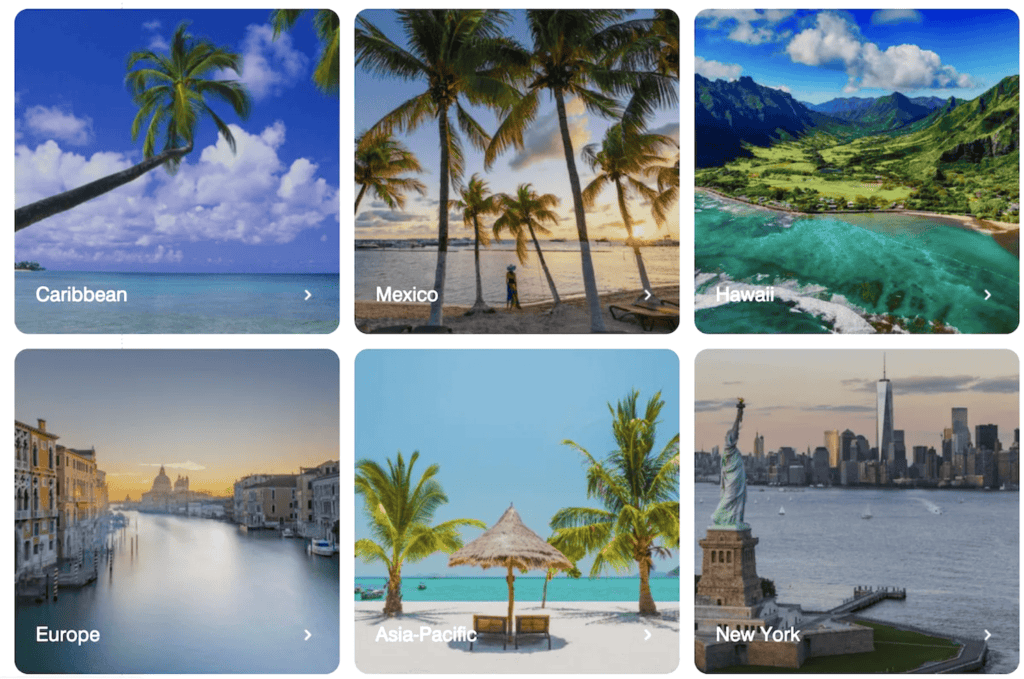 Six photos de destinations