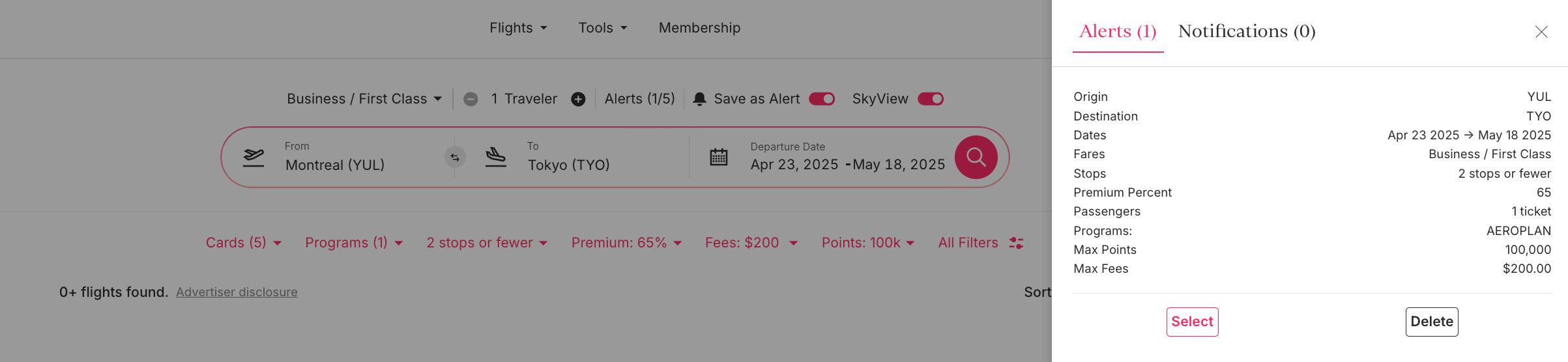 Aeroplan: How to Find the Best Deals - 10 Roame alerts