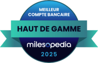 2025 Milesopedia Palmares Meilleure Banque Haut de Gamme