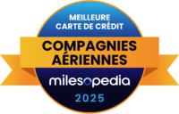 2025 Milesopedia Palmares Meilleure carte credit Compagnies Aeriennes