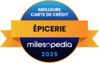 2025 Milesopedia Palmares Meilleure carte credit Epicerie