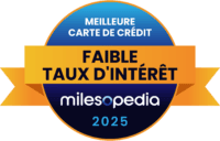 2025 Milesopedia Palmares Meilleure carte credit Faible Taux Interet