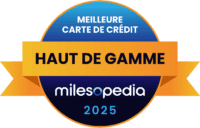 2025 Milesopedia Palmares Meilleure carte credit Haut de Gamme