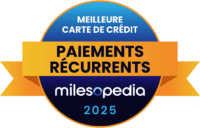 2025 Milesopedia Palmares Meilleure carte credit Paiements Recurrents