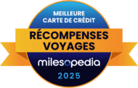 2025 Milesopedia Palmares Meilleure carte credit Recompenses Voyages