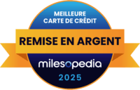 2025 Milesopedia Palmares Meilleure carte credit Remise en Argent