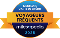 2025 Milesopedia Palmares Meilleure carte credit Voyageurs Frequents