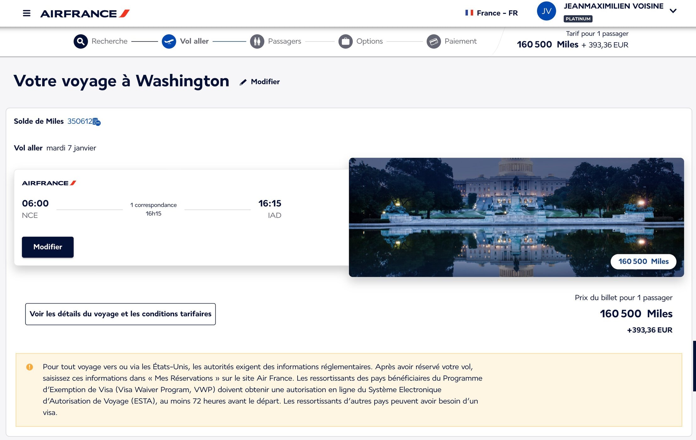 Review: Air France La Premiere - Nice - Paris - Washington D.C - Screenshot