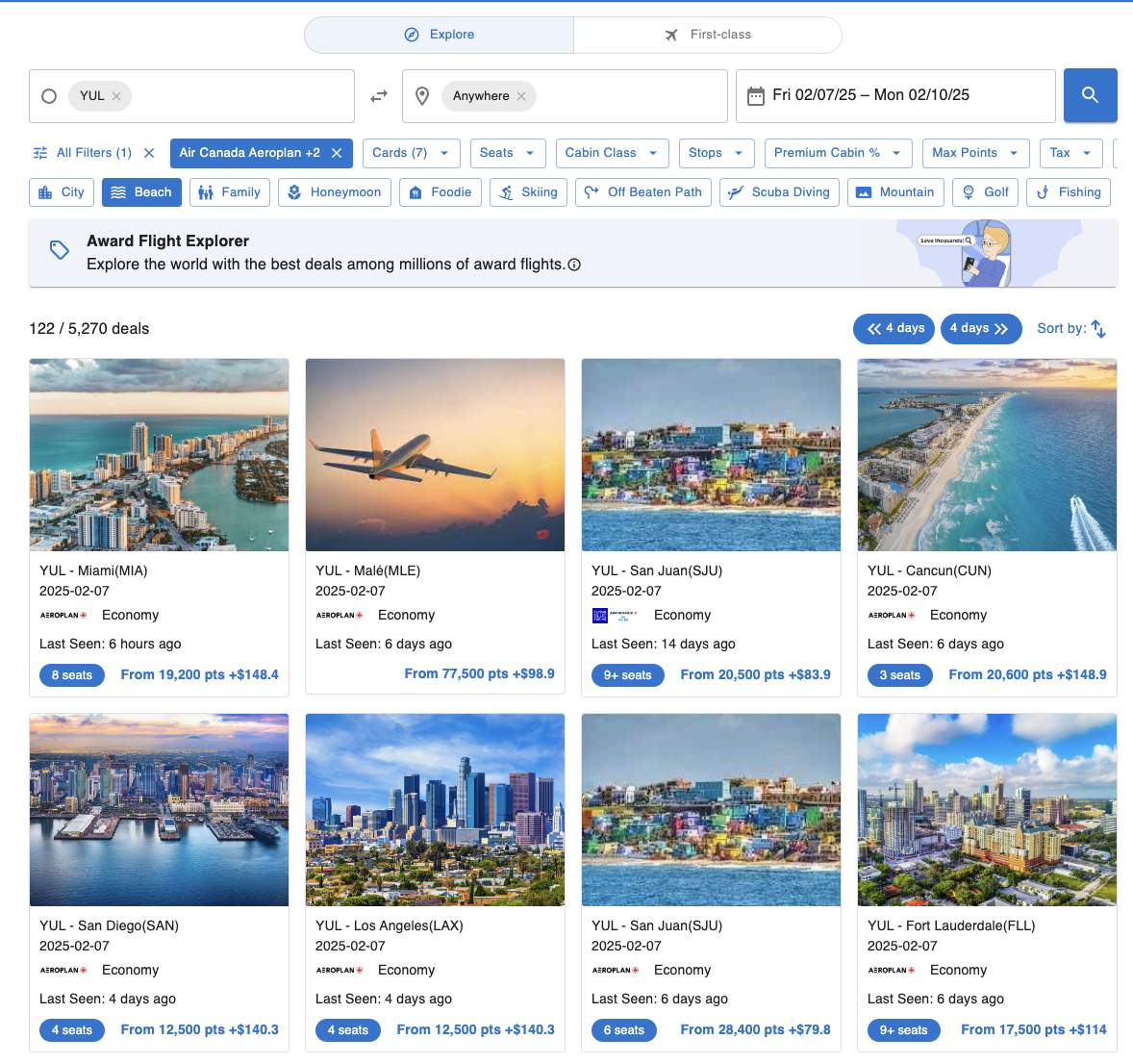 Awardtool: Guide to Finding Flights and Hotels With Points - Explore