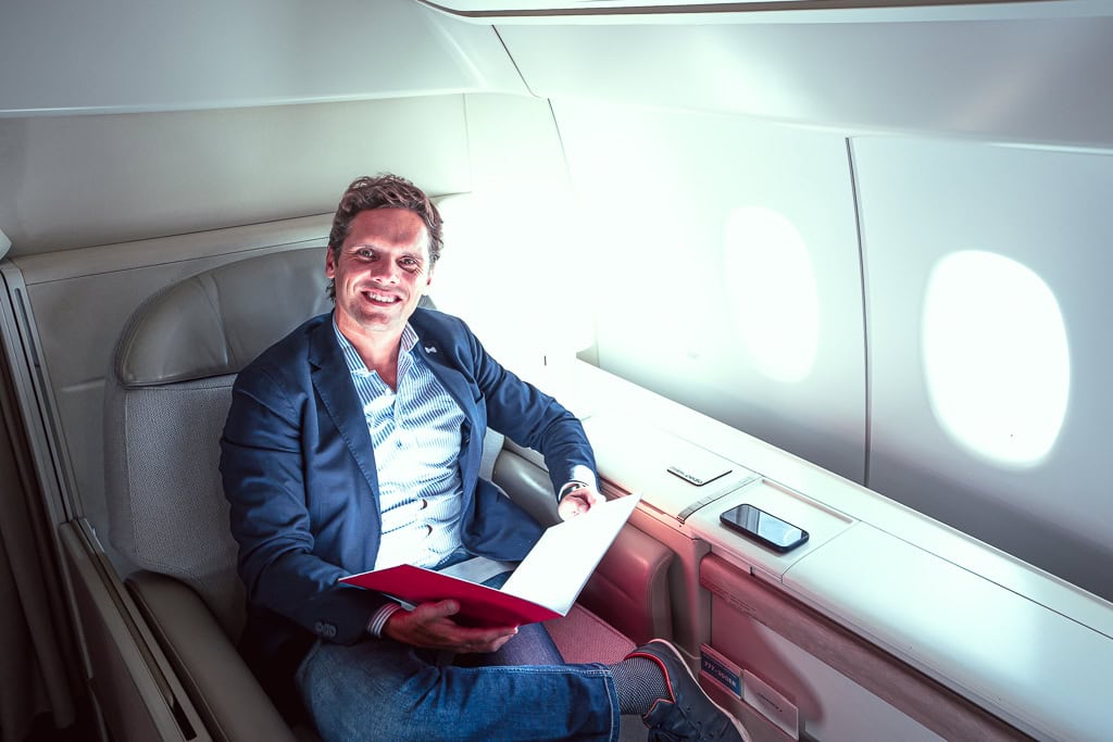 Jean-Maximilien Voisine aboard Air France La Première