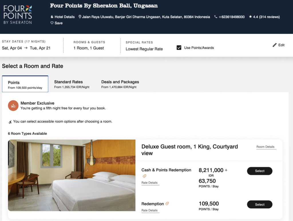 bali marriott points